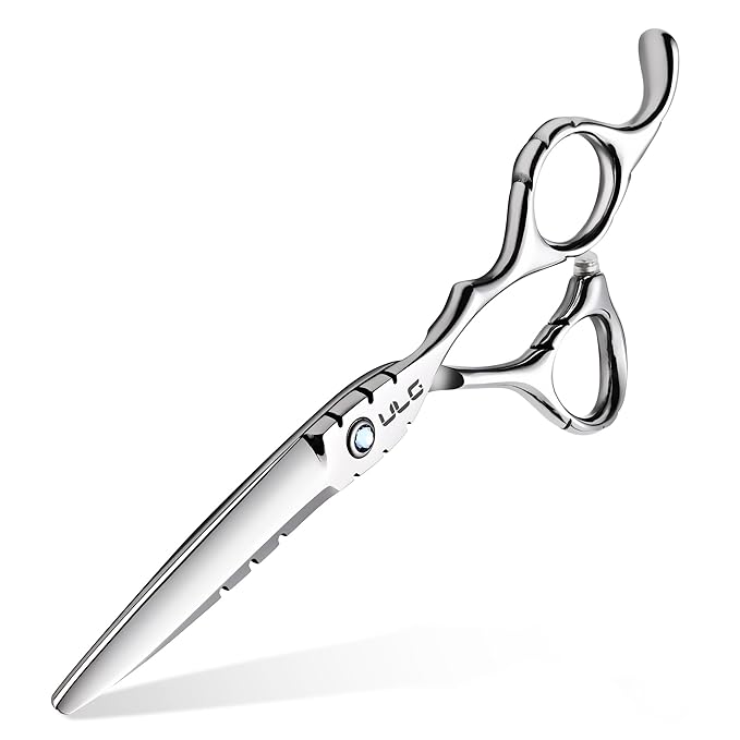 Hair Cutting Scissors, ULG Professional Hair Scissors 6.5” Shark Series Right-Hand Razor Edge Barber Shears Salon Hair Cutting Shears Made of Japanese Stainless Steel, Hand Sharpened Silver