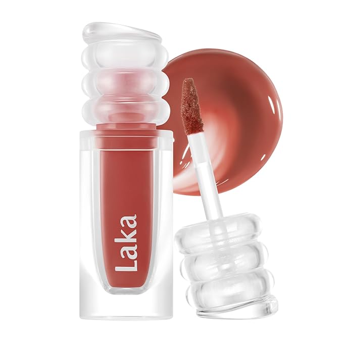 Laka Maxi Glayer Tint 3.8g/0.13oz., Glass Layer of Gloss, Ultra Glow & Vivid Layerable Pigments, High Shine Lip Oil, K-Beauty (#616 Maple)
