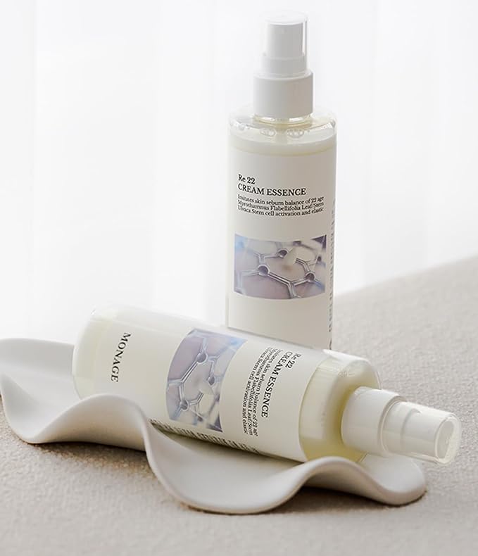 MONAGE Re 22 Cream Essence – Korean Skin Care All-in-One Hydrating Spray with Resurrection Plant & Sea Lettuce Stem Cells for Youthful, Balanced Skin – Relaxing Gifts, 150ml / 5.07 fl. oz
