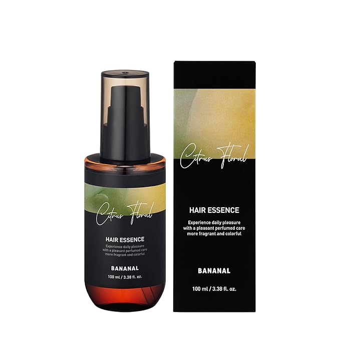 BANANAL 2-in-1 Hair Serum & Perfume Oil - Korean Hair Care, Moroccan Argan Oil & 12 Amino Acids for Dry Damaged Hair, Anti-Frizz Glass Hair Shine, Paraben-Free, Citrus Floral, 3.38 fl oz