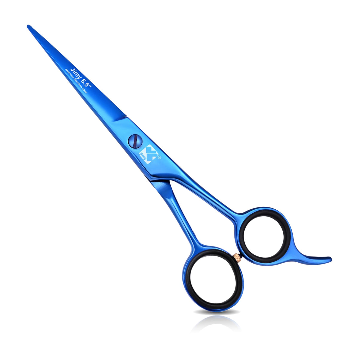 Jimy 6.5" Hair Scissors Professional – Ultra Sharp Razor Edge Stainless-Steel Scissors to Cut Hair – Ergonomic Design Salon Quality Hair Shears for Men, Women & Barbers