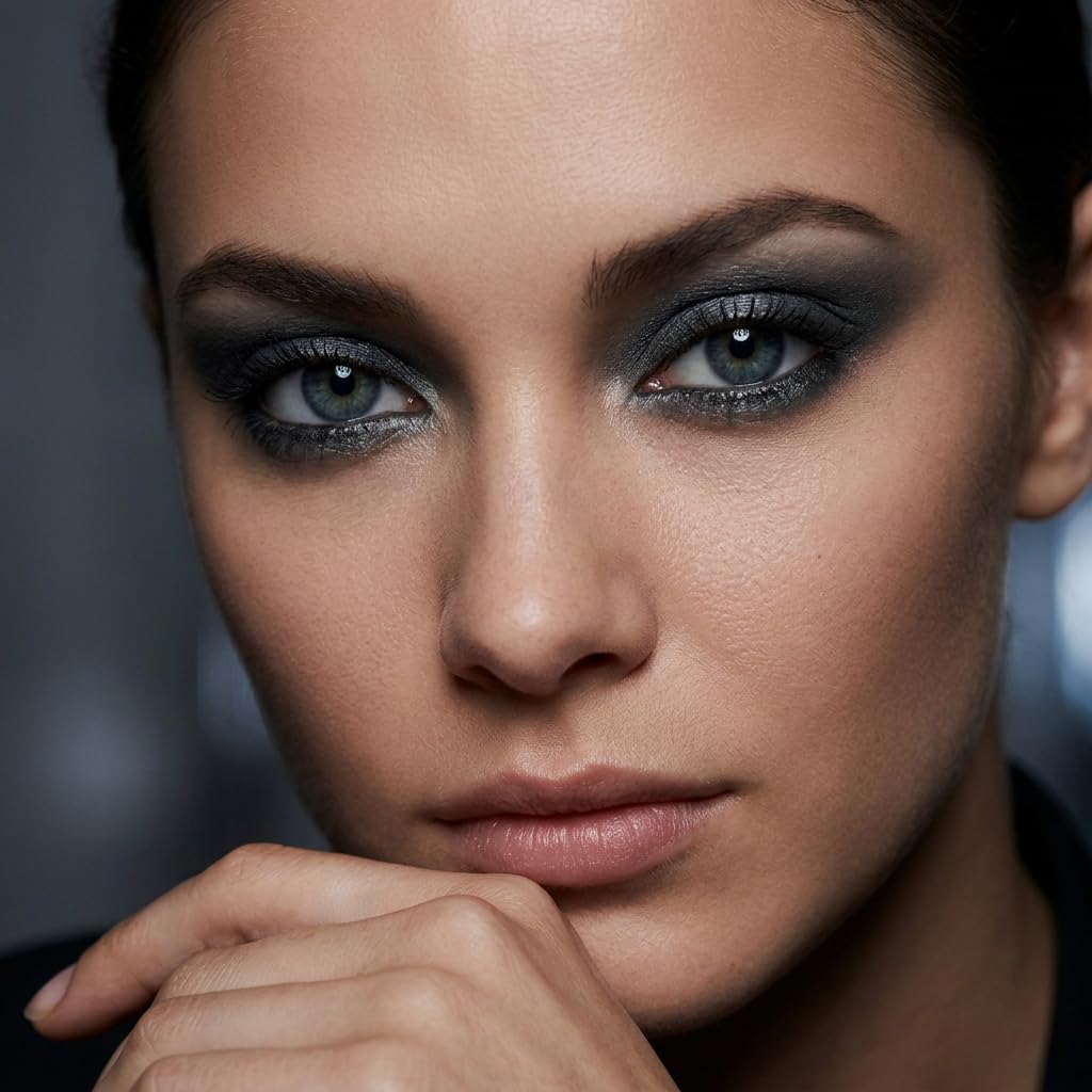 Pure Ziva Thunder Matte Dark Grey Blue Gray Pressed Powder Single Eyeshadow; Talc, Paraben & Cruelty Free