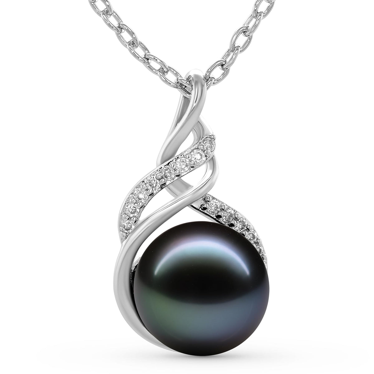 TRYNDI Tahitian Black Pearl Necklaces for Women - Wife Christmas Gift Ideas