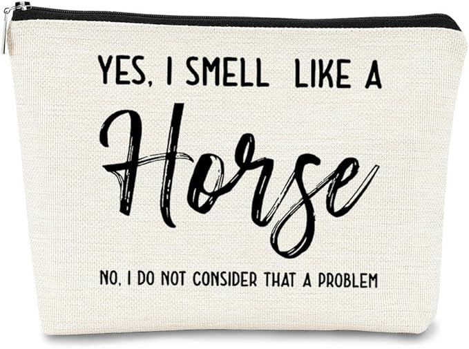 BARPERY Horse Gifts - Horse Lovers Small Makeup Bag, Funny Cosmetic Bag for Women, Christmas & Birthday Gifts