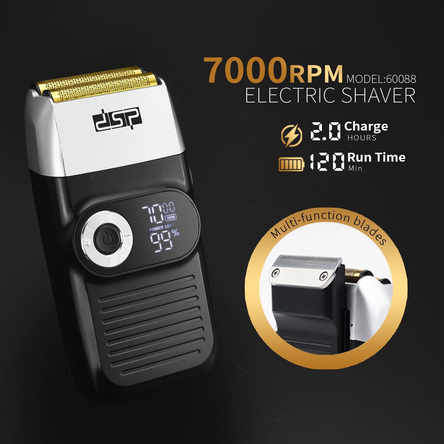 DSP 3-in-1 Hair Clipper Trimmer Shaver Kit for Men, Rechargeable