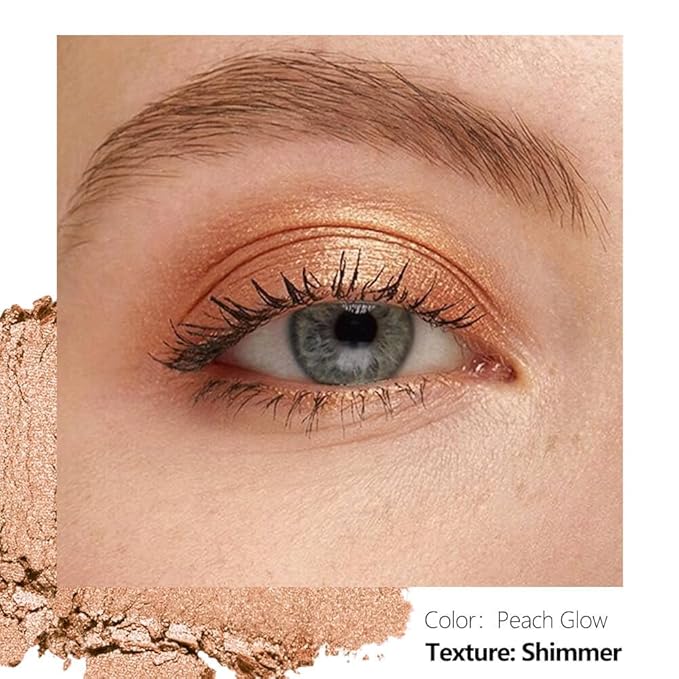 Fillwie Warm Peach Shimmer Eyeshadow Single Refill Pan - Peach Glow (Pink)