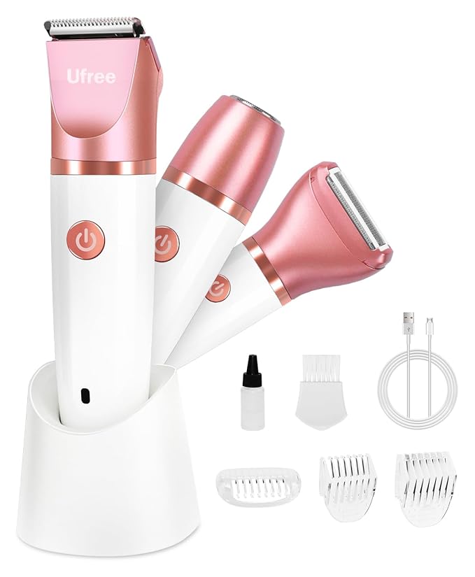 Ufree 3-in-1 Bikini Trimmer Electric Razors for Women, Body Hair Trimmer