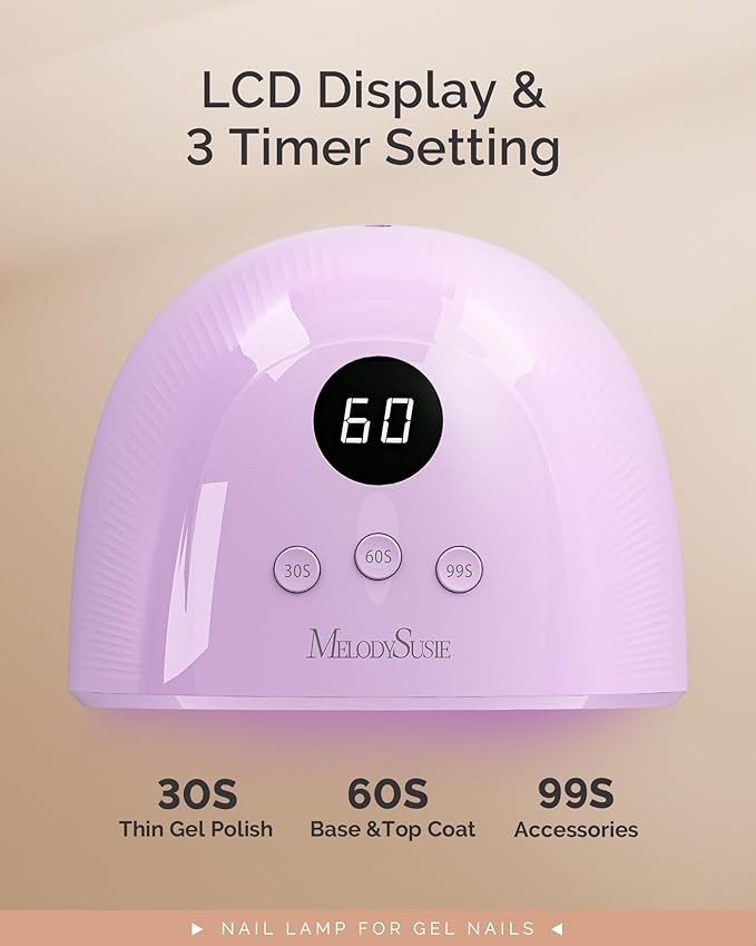 MelodySusie UV Nail Lamp P-Plus30F for Fast Curing Gel Nail Polish