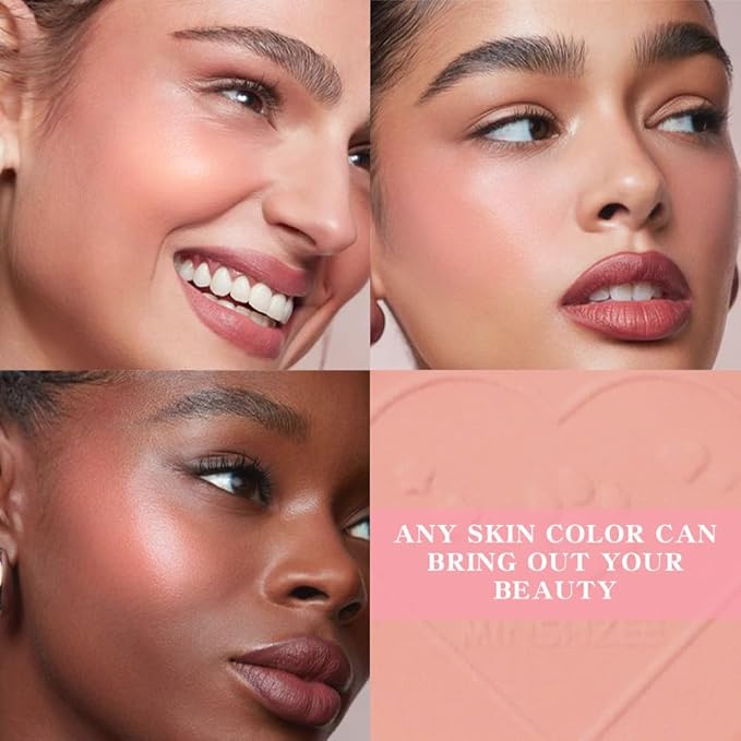 HHLTOH Matte Blush Powder for Cheeks, Cruelty Free Makeup – Long Lasting Natural Face Blusher Makeup, Lightweight Blendable Cheek Color Palette for Women All Skin Tones - #06 Nude Brown