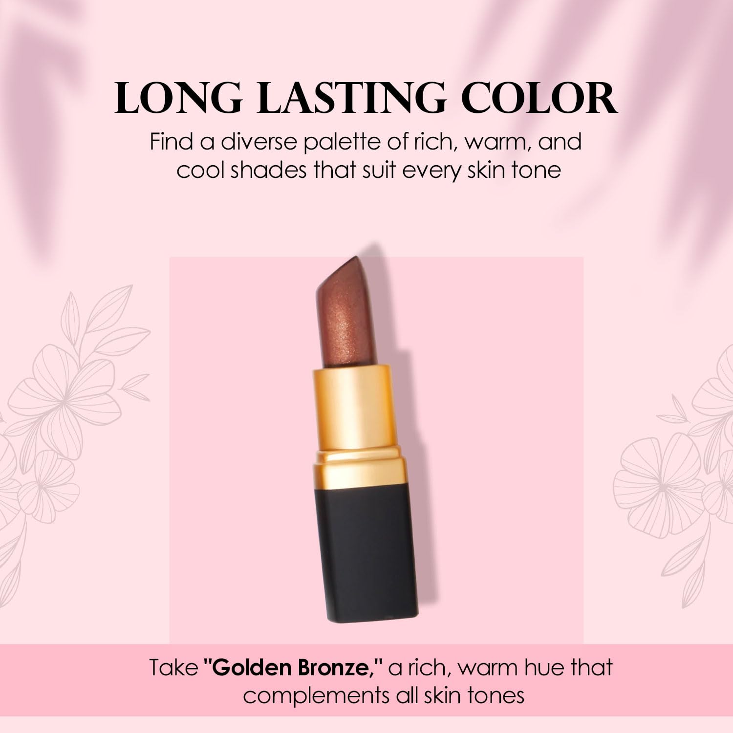 Vera Moore Creme Lipstick, Long Lasting, Lightweight, Moisturizing Opaque Color with Staying Power, Fragrance, and Paraben Free Cosmetics Soft Lipstick (Glamorous)