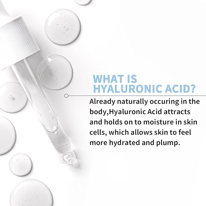 Hicream Hyaluronic Acid Serum for Face, Brightening Serum - Even Skin Tone&100% Pure Anti Aging, Intense Hydrating Moisturizer, Non-Greasy, Paraben-Free, Water-Based Skincare for All Skin Types (2 Oz)