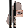 Wugbc Matte Eyeshadow Stick, Gray Cream Eye Shadow Stick Waterproof Neutral Brown Eyeliner Brightener Pencil Crayon Long-Lasting Eye Highlighter Makeup for Women Easy to Use High Pigmented