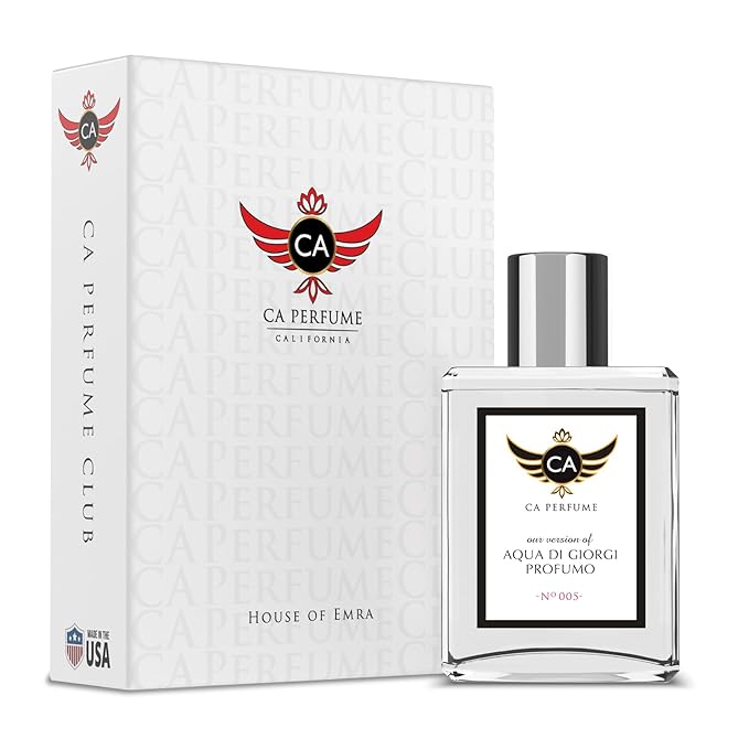 CA Perfume Impression of Aqua Di Giorgi Profumo For Men Fragrance Concentrated Long Lasting Eau de Parfum Spray Refillable Atomizer Bottle 1.7 Fl Oz/50ml-X1