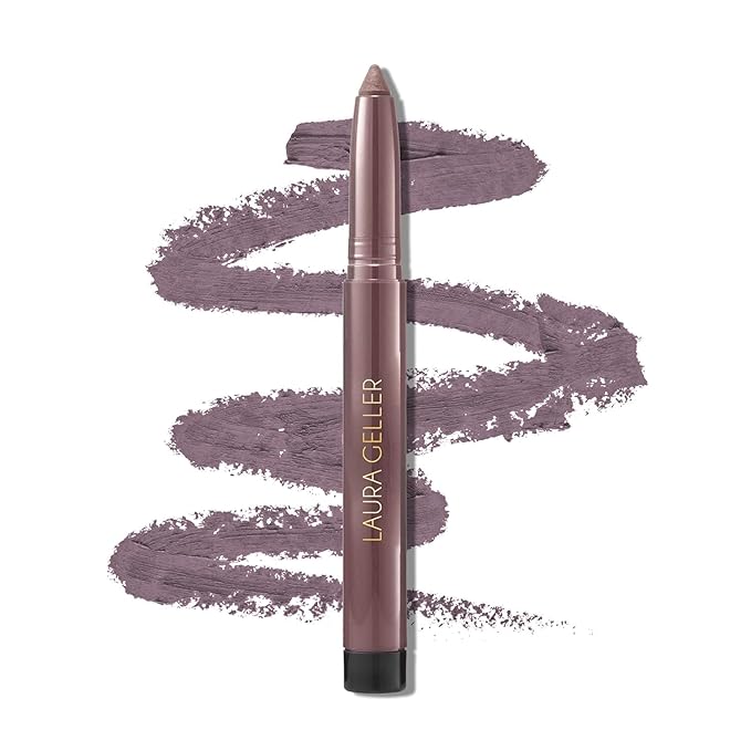 LAURA GELLER NEW YORK Kajal Longwear Kohl Eyeliner Pencil – Smoky Plum – Smooth, Blendable Application, Long-Wearing, Non-Creasing – Infused with Caffeine & Vitamin E – Built-In Sharpener
