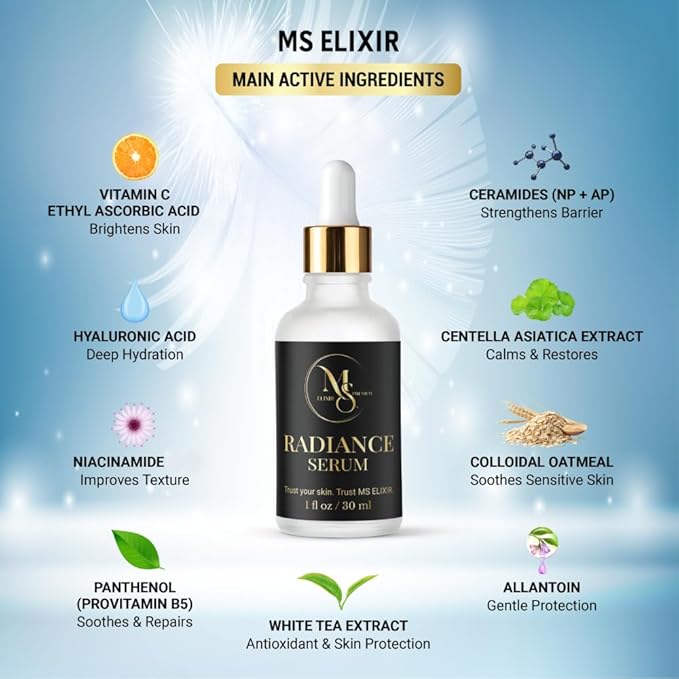 Vitamin C Illuminating Face Serum | Niacinamide 5% + Hyaluronic Acid & Ceramides | Hydrating, Brightening & Helps Prevent Early Signs of Aging | Gentle Skincare for Sensitive Skin | 1 fl oz