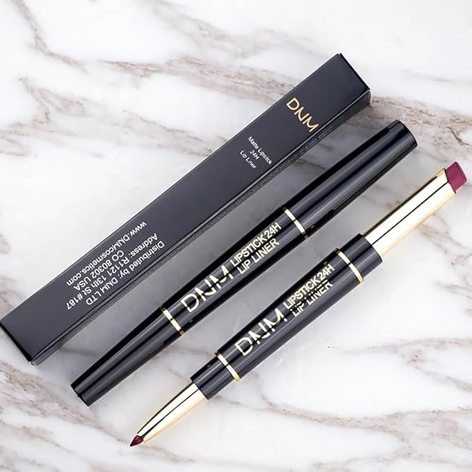 3Pcs Coral Pink, Milk Tea, Rose Mauve Lip Liner and Lipstick Set – Chestnut Nude Brown Double-Ended 2-in-1 Lip Liner and Matte Lipstick Combo, 24-Hour Wear Non-Drying, Lightweight, lapiz de labios