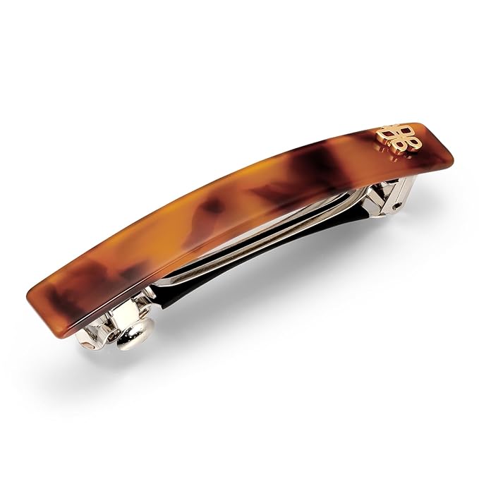 Classic Hair Barrette for Women, Tortoise French Hair clip, Tortoise, 3.4"