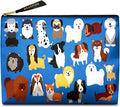 GEGEPINK Cute Makeup Bag for Purse Waterproof Cosmetic Bags for Women Funny Smooth Zipper Travel Toiletry Pouch 10X8 Inches-Cute Animal Dogs Makeup pouch