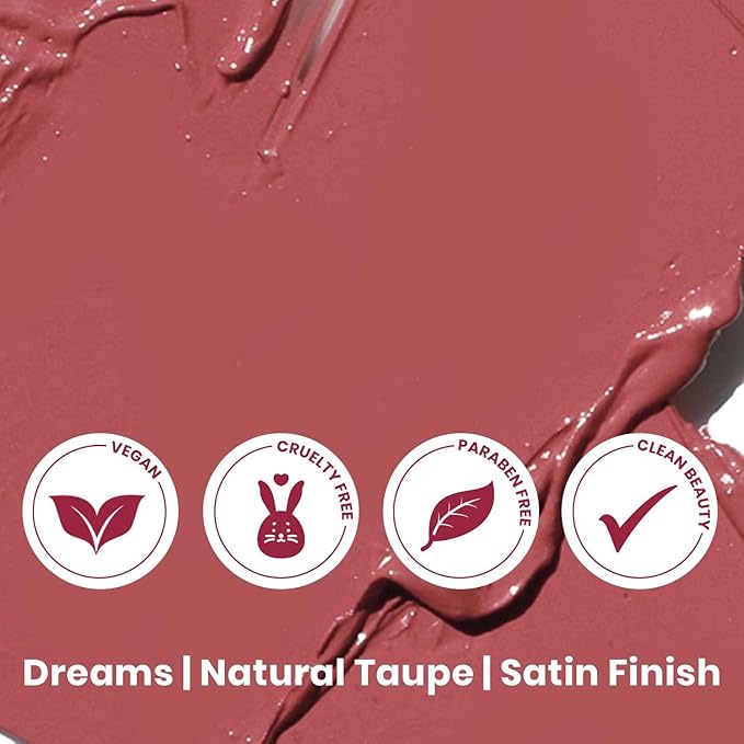 True + Luscious Super Moisture Lipstick | Satin Sheer Lasting Hydrating Lip Color for Dry Lips & All Skin Tones | Lightweight Feel with Hyaluronic Acid & Konjac Root | Vegan | Dreams