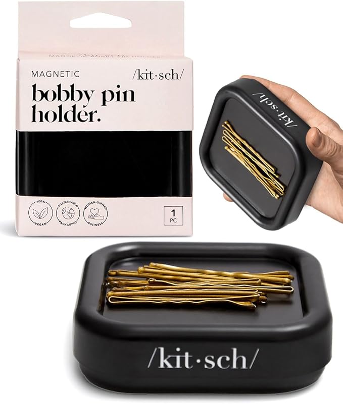 Kitsch Magnetic Bobby Pin Holder - Black, 1 Pc