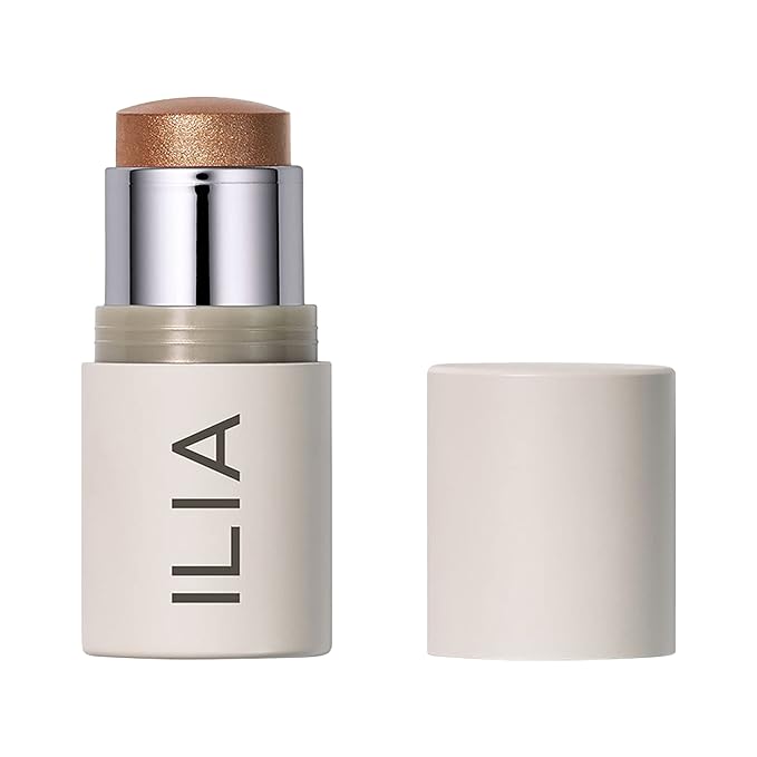 ILIA - Multi-Stick Cheek + Lip Color | Buildable + Blendable | Multi-Use Cream Highlighter | Nourishing Skincare Ingredients | Clean, Cruelty-Free (In The City | Bronze pearl)