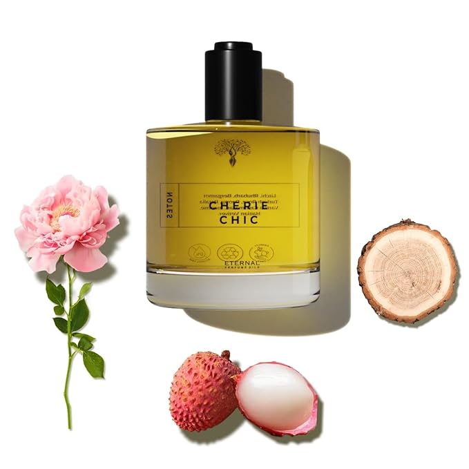 Eternal perfume oils Cherie Chic Perfumes for women Alcohol Free womens perfume Long Lasting perfume for men Unisex EAU DE PARFUM 1.69 FL Oz with 1 FL Oz (Pack of 2)