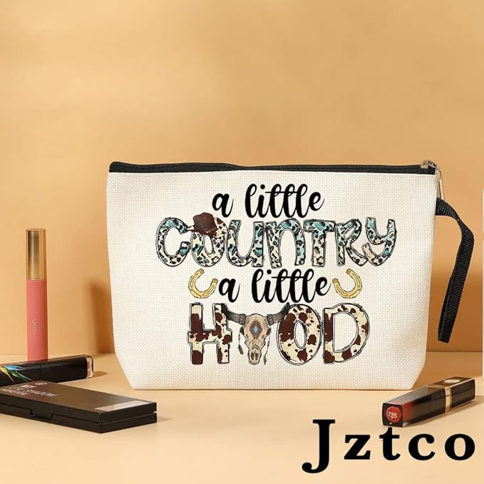 Country Music Country Girl Gifts Makeup Bag Cowgirl Gift for Women Girls