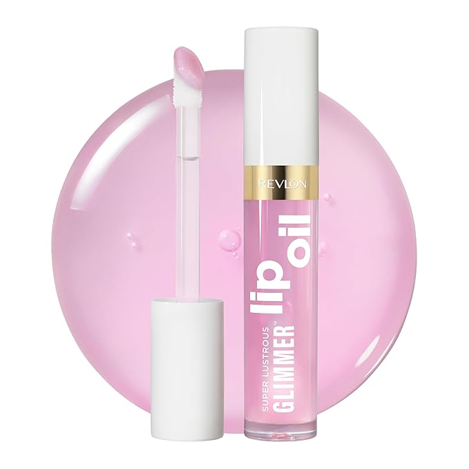 REVLON Super Lustrous Glimmer Lip Oil, 005 Vio-lit, 0.13 fl oz