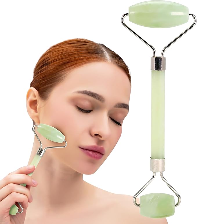 Plum Beauty Jade Roller - Face Roller, Gua Sha Facial Tools, Pack of 1