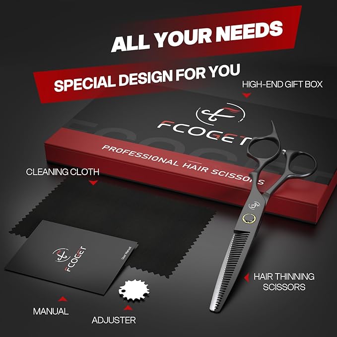 Professional Thinning Shears, High-End Japanese 440C Stainless Steel Hair Cutting Scissors with Sharp Edge Blades, 6.8 inch Hair Cutting Shears, Right Hand Hair Scissors for Salon, Home, Pet