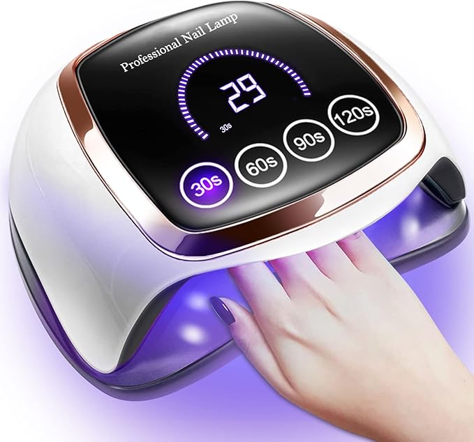 UV Nail Lamp, 180W LED Nail Dryer for Gel Polish, Touch Screen, 42 Beads