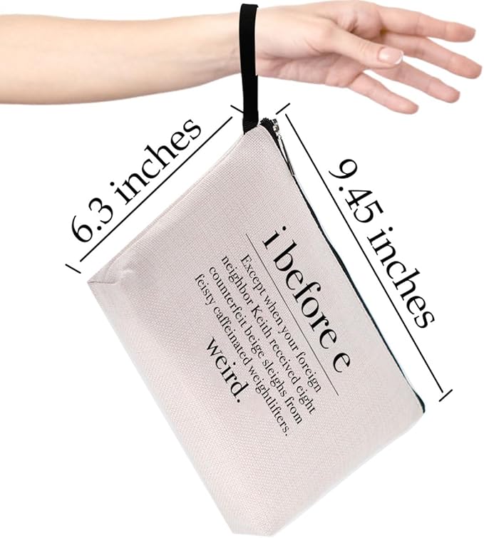 Teacher Makeup Bag Teacher Gifts for Women Funny Grammar English Teachers