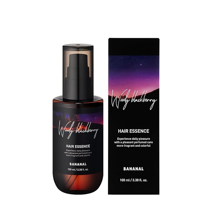 BANANAL 2-in-1 Hair Serum & Perfume Oil - Korean Hair Care, Moroccan Argan Oil & 12 Amino Acids for Dry Damaged Hair, Anti-Frizz Glass Hair Shine, Paraben-Free, Woody Blackberry, 3.38 fl oz
