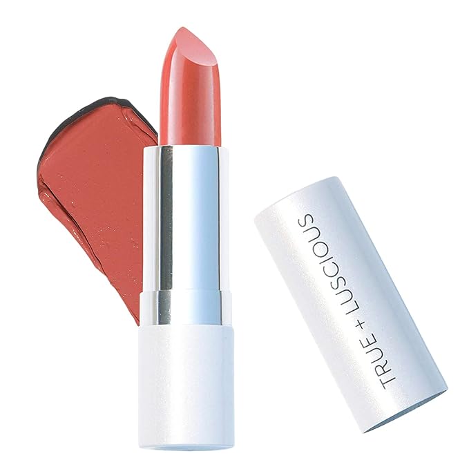 True + Luscious Super Moisture Lipstick | Satin Sheer Lasting Hydrating Lip Color for Dry Lips & All Skin Tones | Lightweight Feel with Hyaluronic Acid & Konjac Root | Vegan | Honeydew