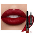 IATMOMOD 1Pcs 2 in 1 0xblood Red Matte Lip Liner and Liquid Lipstick Stain Makeup Set for women, Red Long Lasting Smudge Proof Lip Tint Matte Finish Lip Gloss for All-Day Color Hold Easy to Use 30#