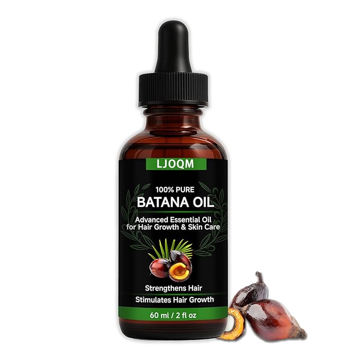 Batana Hair Growth Oil – Cold Pressed Hair Thickening & Strengthening Oil with Rosemary & Castor Oil – Scalp Treatment for Dry, Damaged & Thinning Hair, Men & Women
