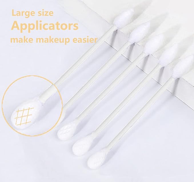 Paper Stick Thick Cotton Swabs with Precision&Flattened Tip 375pcs XL size