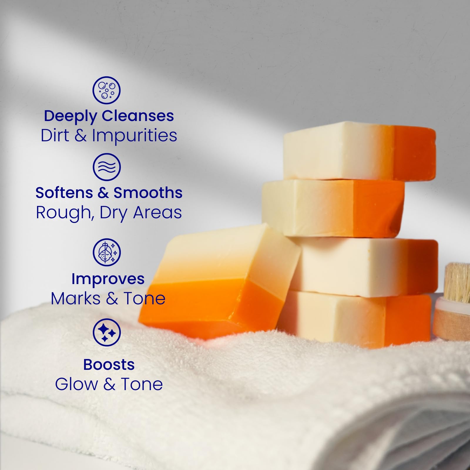 Relumins Glutathione + Kojic Acid Soap Bars Whitening and Darkspot Corrector - Deep Cleansing & Hydrating Soap for Refreshed Skin Perfect - Gentle Exfoliating Formula - 135g x 5 Bars