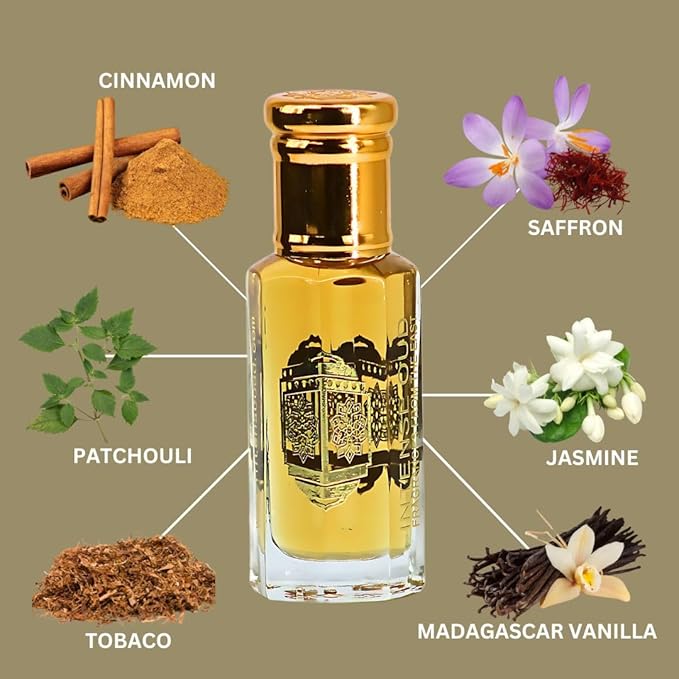 INTENSE OUD Red Tobaco Long Lasting Arabian Perfume Oils for Women 12ML (0.40 OZ) Fragrance Oil With Cinnamon, Apple & Vanilla Notes – Concentrated Perfume Oil & Valentines Day Gift With Black Box