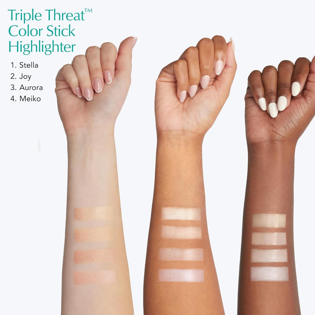 Thrive Causemetics Cream Highlighter Triple Threat Color Stick Gold Shimmer