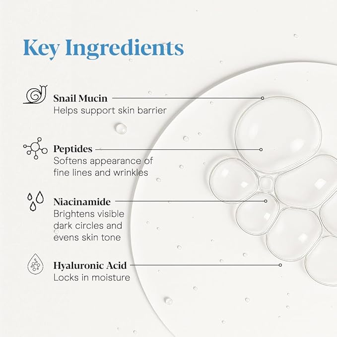 Baebody Snail Mucin Eye Cream with Peptides, 30 ml/1.06 fl oz