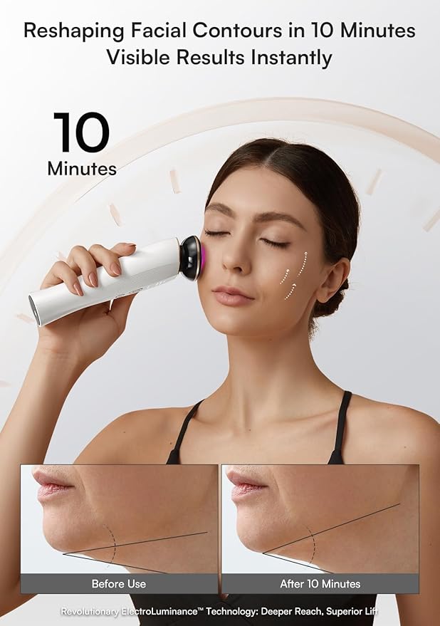 INIA 3-in-1 Red Light Therapy Beauty Device for Face & Neck Skincare