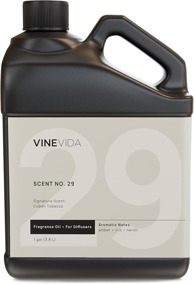 VINEVIDA [128 Fl Oz] Cuban Tobacco Fragrance Oil for Cold Air Diffusers, Essential Oils for Diffuser Oil Refill & Air Freshener Room Spray