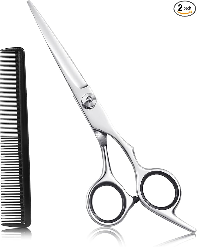 ESVIENS Hair Cutting Scissors, Stainless Steel Barber Shears, Men Women