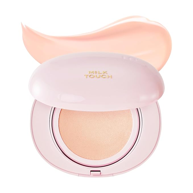 milktouch Cushion Foundation, 24H Flawless Skin, Radiant Shine, No Oxidation, Long-Lasting, Non-Creasing, 60% Hydrating Skincare Infused Korean (19C Rosy Ivory)