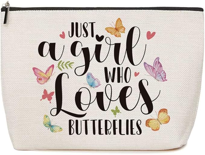 Butterfly Makeup Bag Funny Animal Cosmetic Bag Butterfly Gifts for Girls