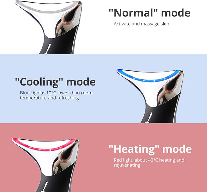 Facial Massager, Red Light Face Neck Device with Tightening & Rejuvenation