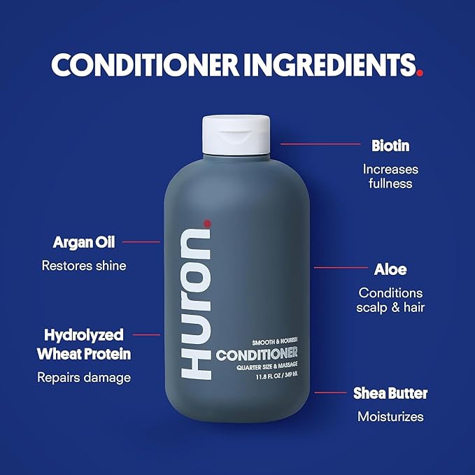 Huron Shampoo, Conditioner & Body Wash, Sea Salt + Driftwood 3-pack (11oz)