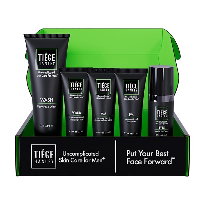 Tiege Hanley Advanced Men's Skin Care Set, 30-Day, 5 Piece Kit