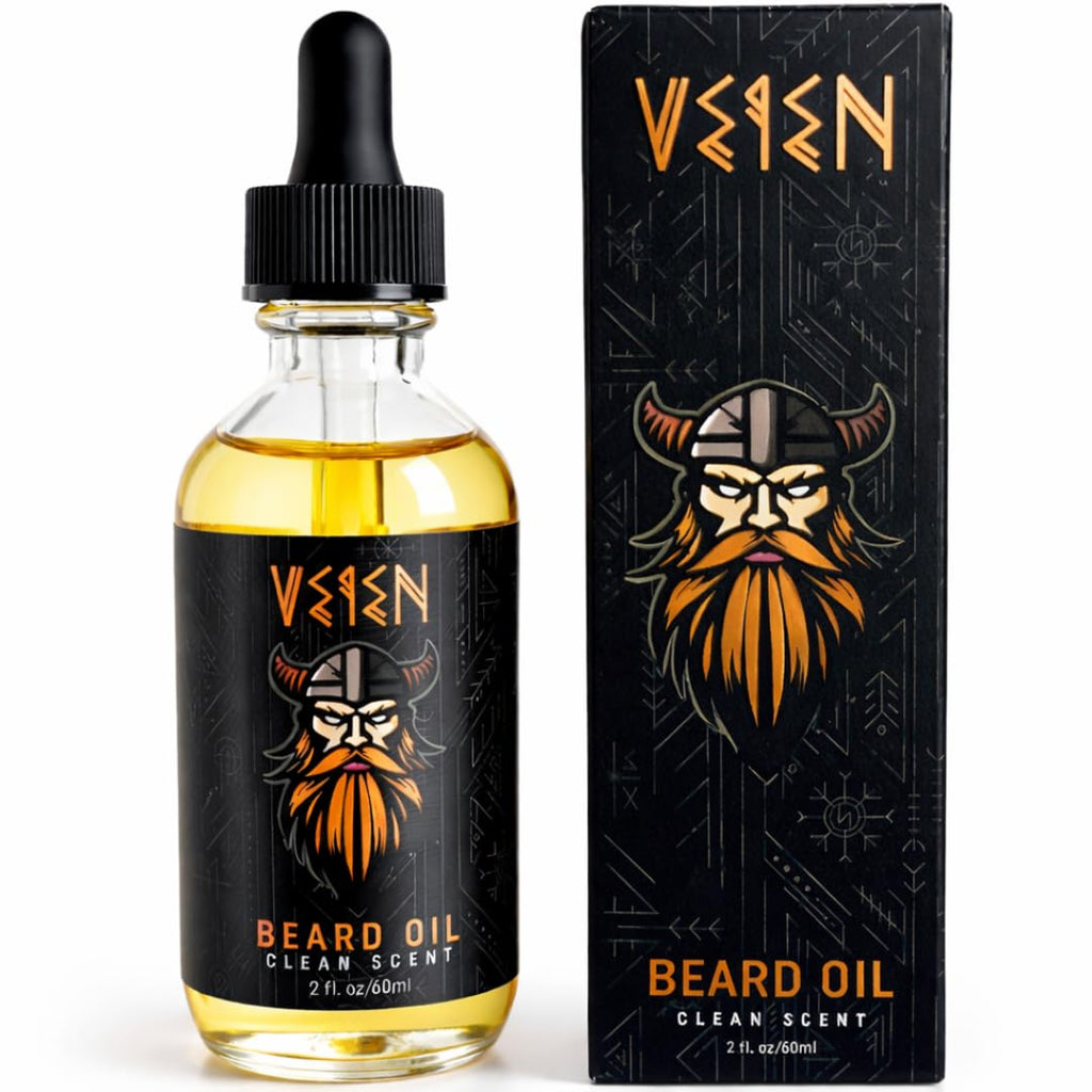 Veien Beard Oil for Men, Clean White Tea Scent, 2oz